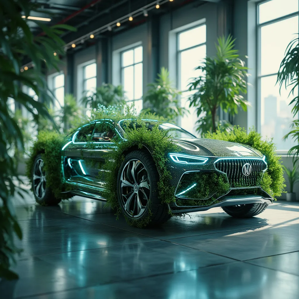 Tecnología ecológica en Autoshop Futurista